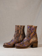 Sendra flower ankle boots snake dandelie