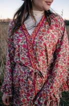 Short kimono bell sleeves orange dandelie